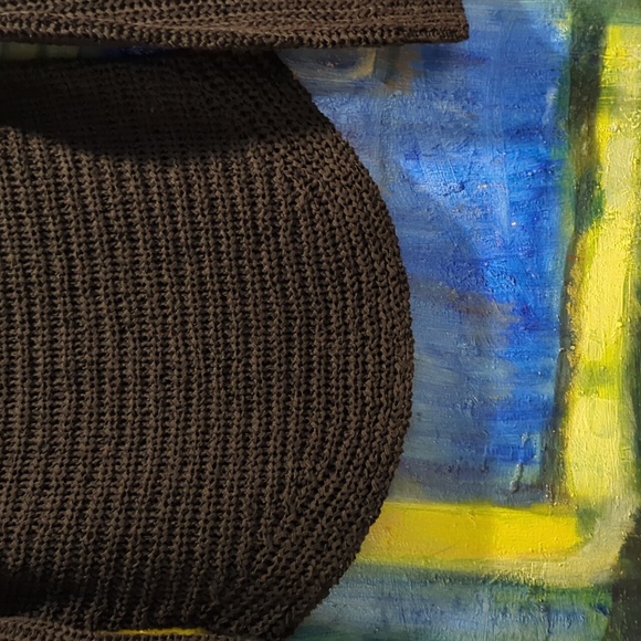 Lauren Ralph Lauren black woven boat neck sweater ladies medium - Picture 3 of 11